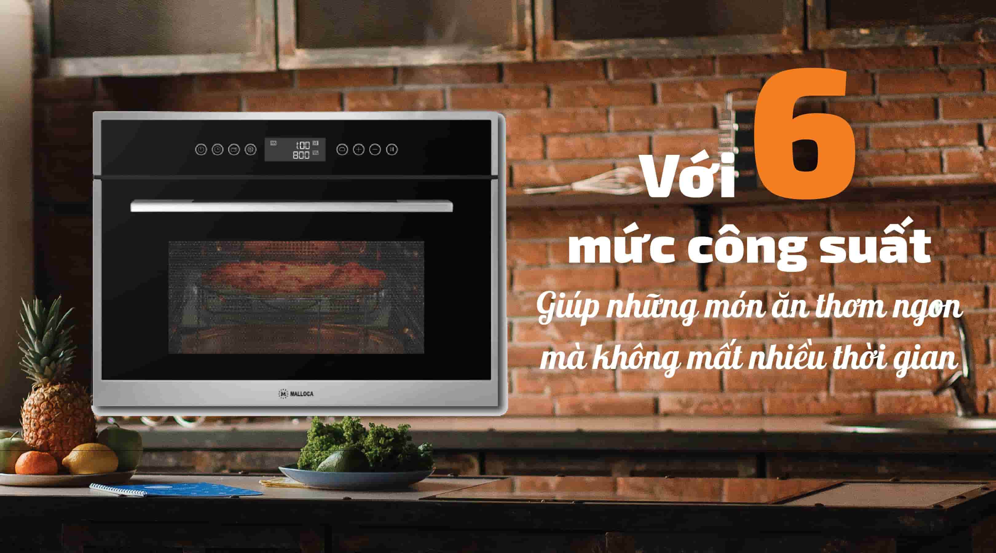 Công suất Lò vi sóng Malloca MW35-IX03 (Kính đen)